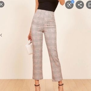 Reformation Marlon Plaid Pants Small